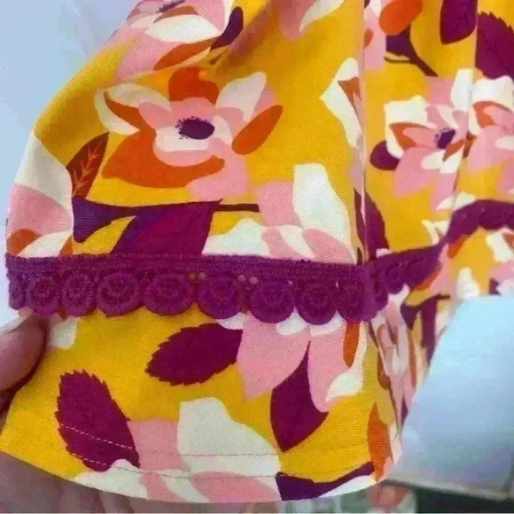 "Wildflower" Dress Size 14 yellow & plum floral. In Great Condition - Picture 5 of 10